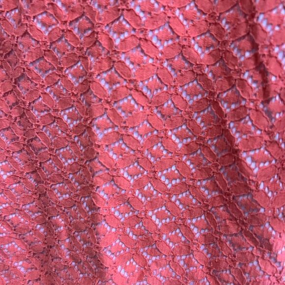 Orange laser cut size 1 Chico’s 3/4 sleeve blouse - Picture 2 of 6